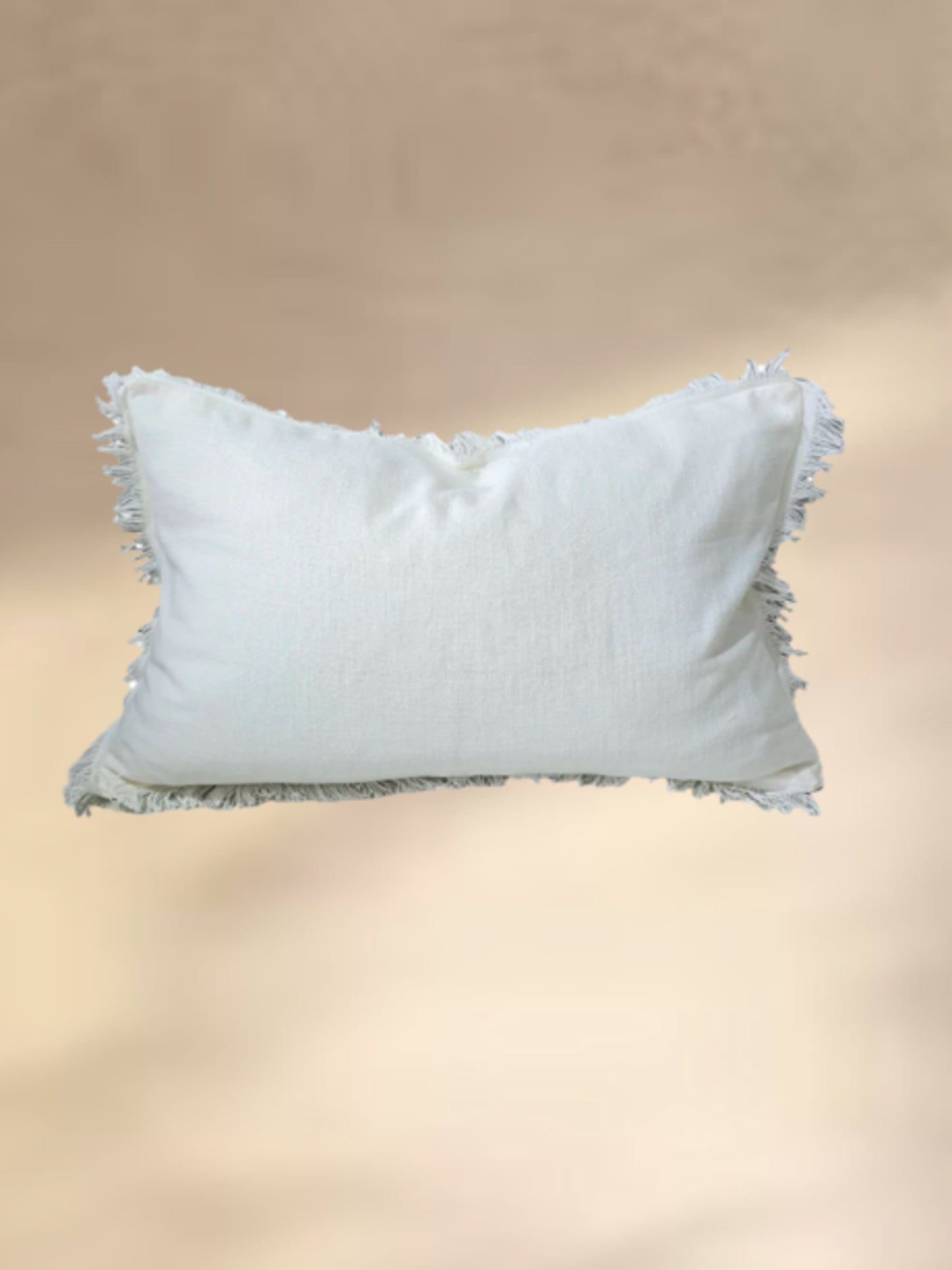 Cove Linen Lumbar - White 40 x 60 cm