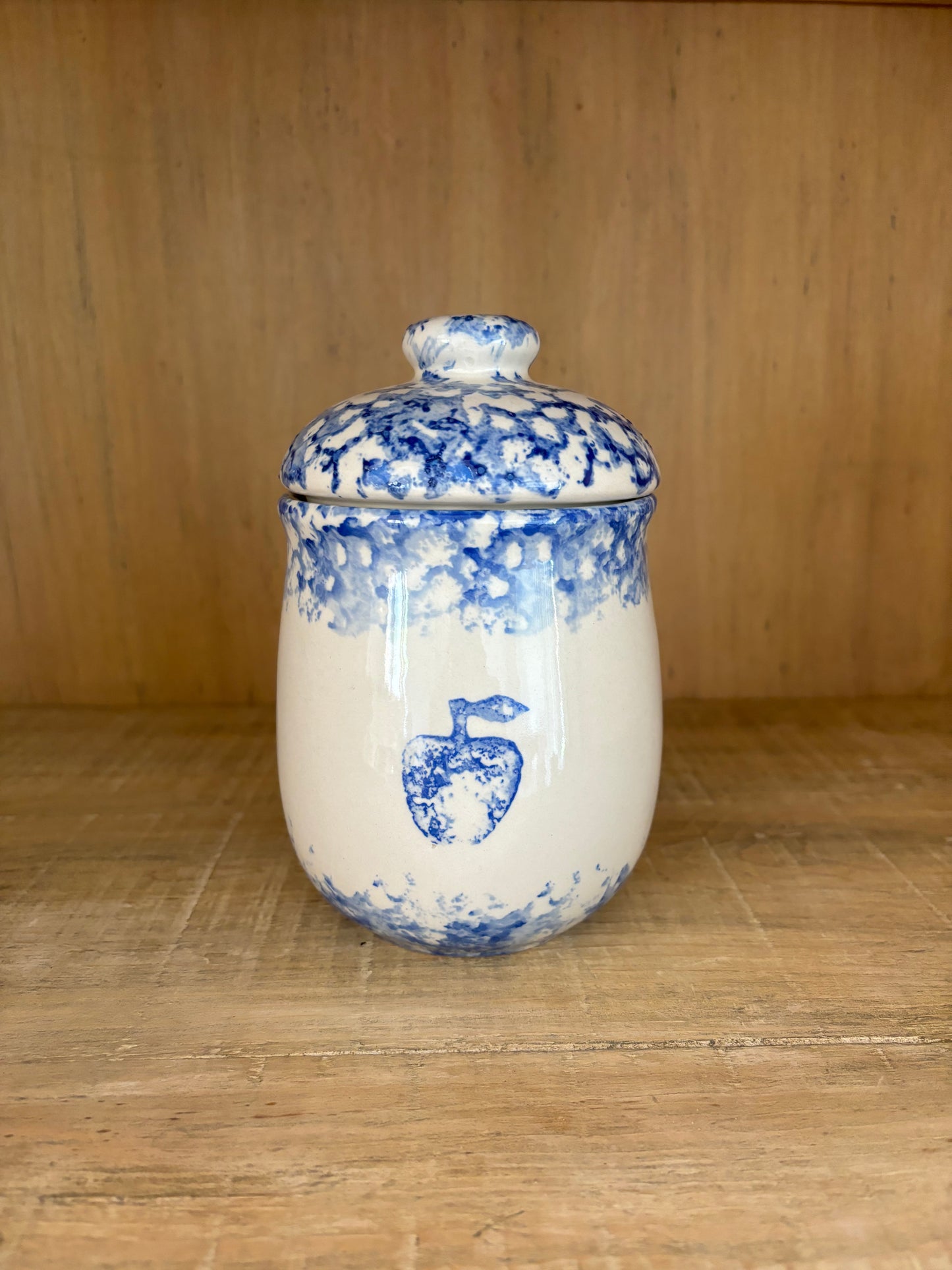 Blue Speckle Lidded Jar