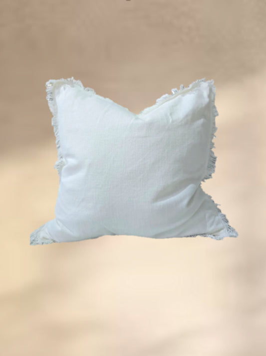 Cove Linen Cushion - White 55cm