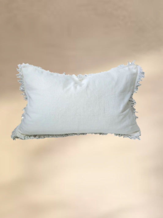 Cove Linen Lumbar - White 40 x 60 cm