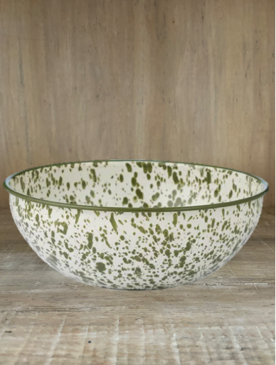 Sage Speckle Enamel Bowl